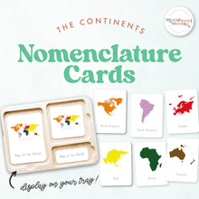Load image into Gallery viewer, Continents Nomenclature Cards
