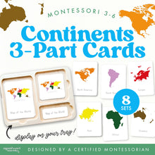 Load image into Gallery viewer, Continents Nomenclature Cards
