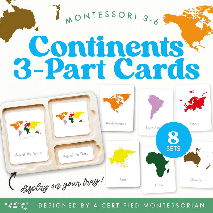 Continents Nomenclature Cards