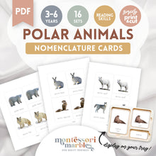 Load image into Gallery viewer, Polar Animals Nomenclature Cards
