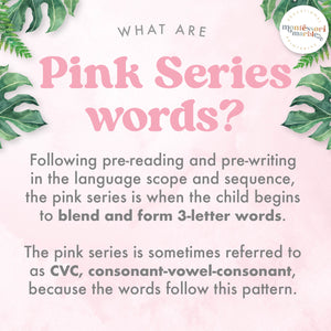 Montessori Pink Series Missing Vowels Bundle