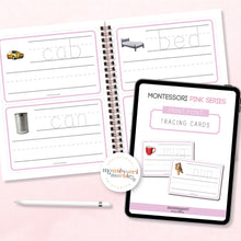 Load image into Gallery viewer, Montessori Pink Series Tracing Cards

