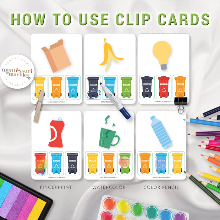 Earth Day Clip Cards