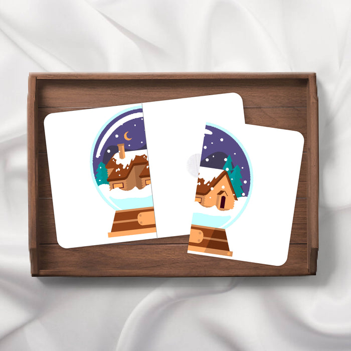 Winter Snow Globes Symmetry Puzzle