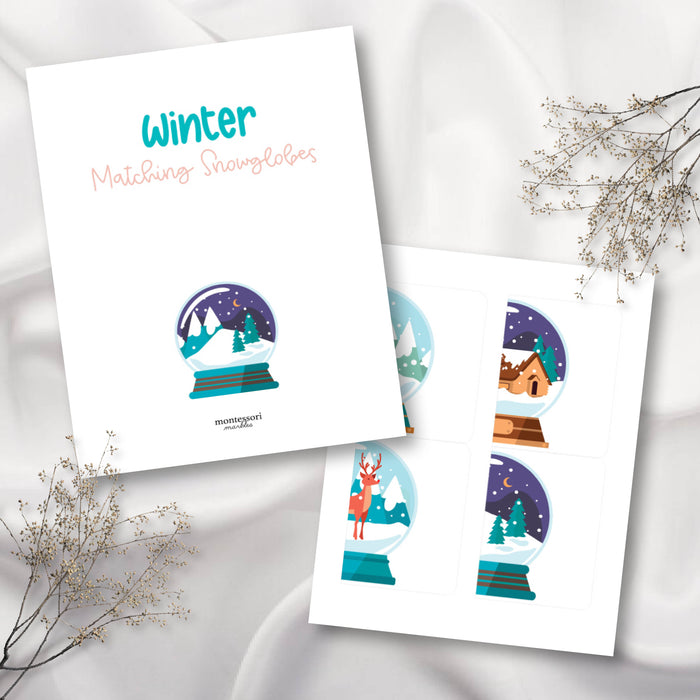 Winter Snow Globes Symmetry Puzzle