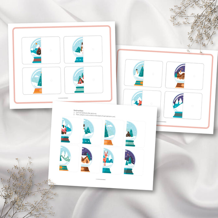 Winter Snow Globes Symmetry Puzzle