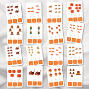 Thanksgiving addition clip cards for early math practice