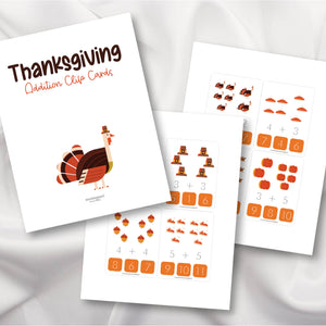Thanksgiving Addition Clip Cards