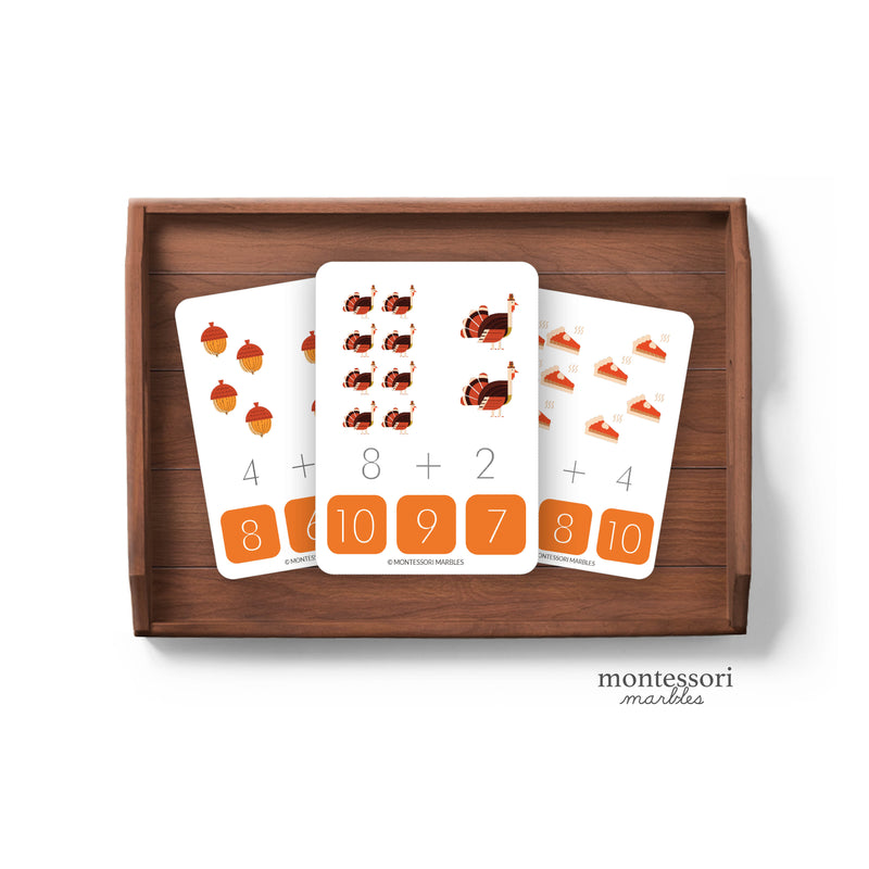 Thanksgiving Addition Clip Cards