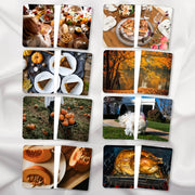 Thanksgiving two-piece picture puzzles with real photos — ages 3-6