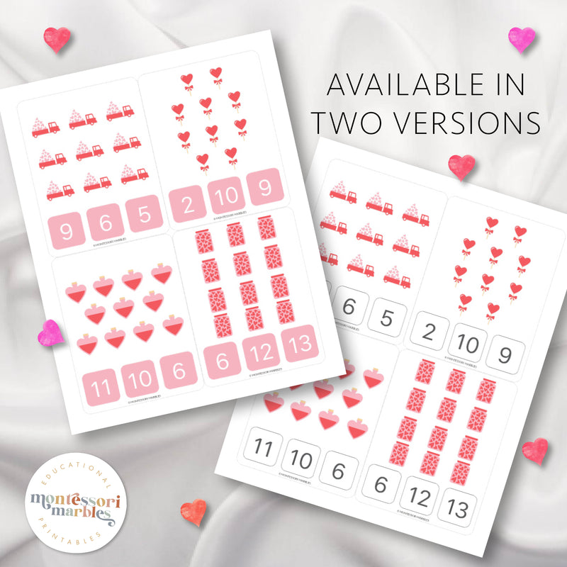 Valentine's Day Counting 1 to 20