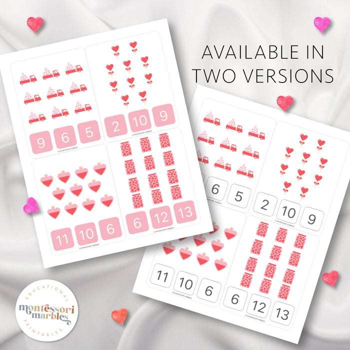 Valentine's Day Counting 1 to 20