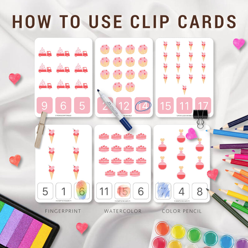 Valentine's Day Counting 1 to 20