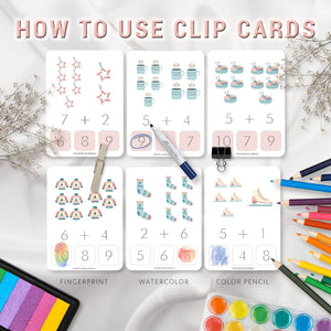 Winter Addition Clip Cards