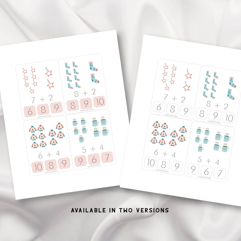 Winter Addition Clip Cards