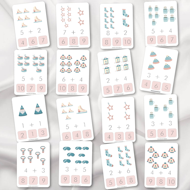 Winter Addition Clip Cards