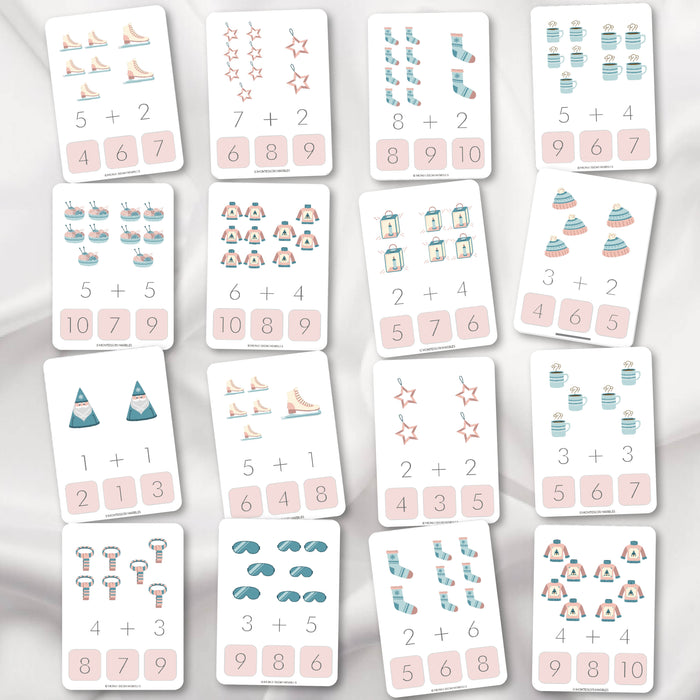 Winter Addition Clip Cards