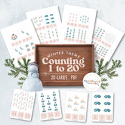 Winter counting clip cards 1 to 20