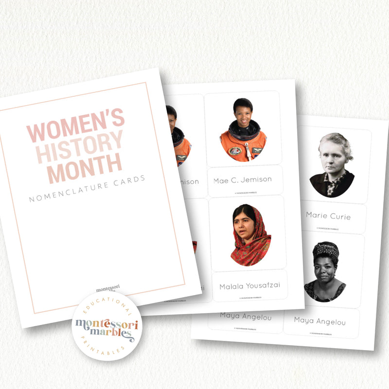 Women History Month Nomenclature Cards