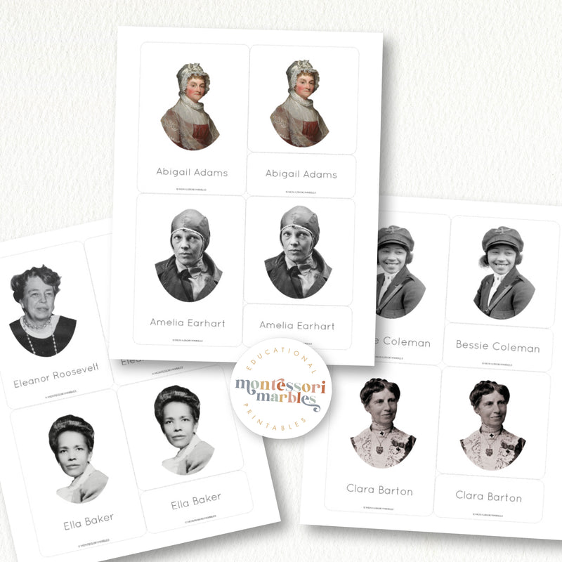 Women History Month Nomenclature Cards