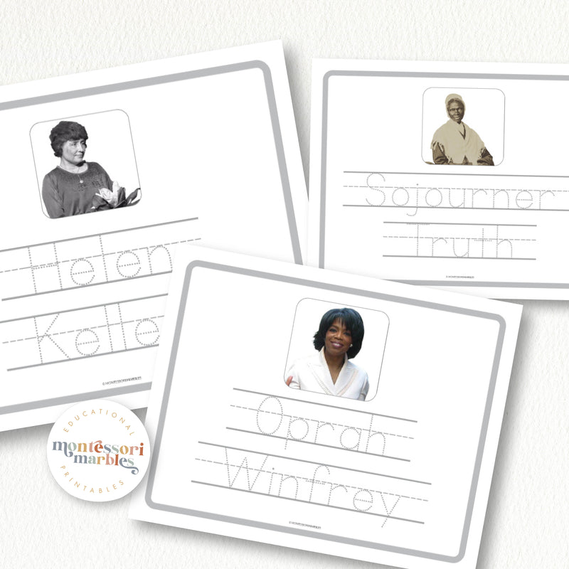 Women History Month Tracing Pages