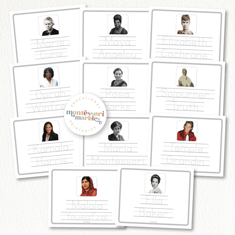Women History Month Tracing Pages