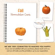 Load image into Gallery viewer, Fall Montessori Nomenclature Cards
