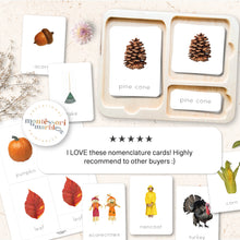 Load image into Gallery viewer, Fall Montessori Nomenclature Cards
