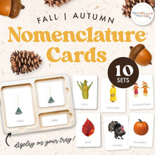 Load image into Gallery viewer, Fall Montessori Nomenclature Cards
