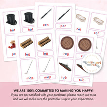 Load image into Gallery viewer, Montessori Pink Series Nomenclature Cards
