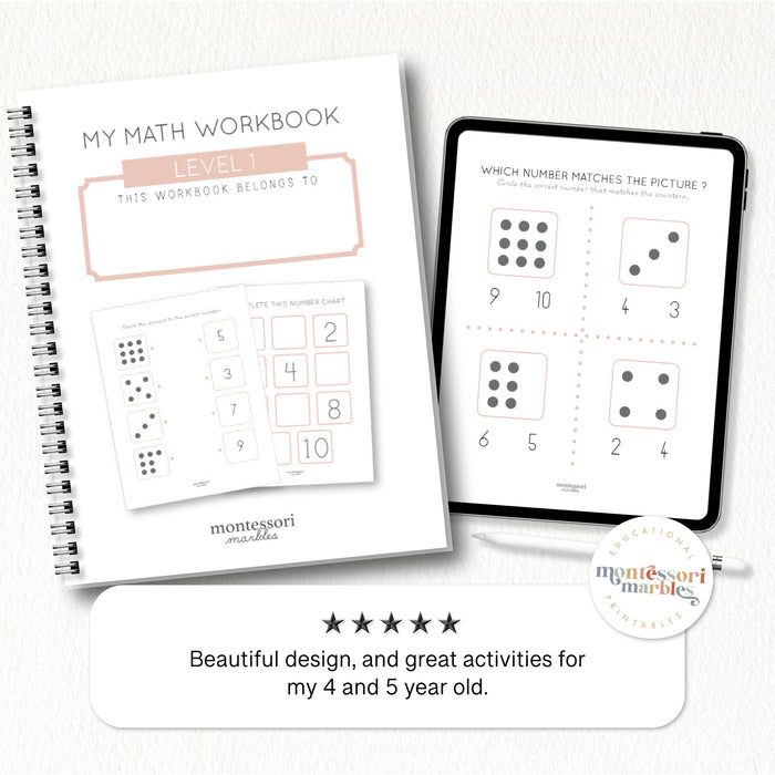 Beginner Math Workbook for Preschool