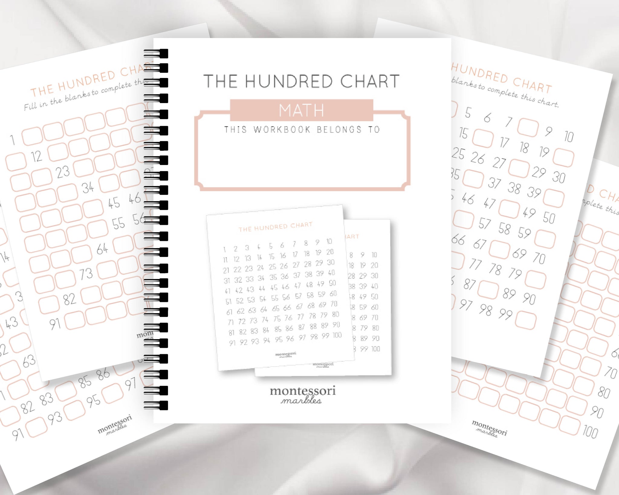 The Hundred Chart Workbook Montessori Math Printable Montessori Marbles Chart Work Book Pdf