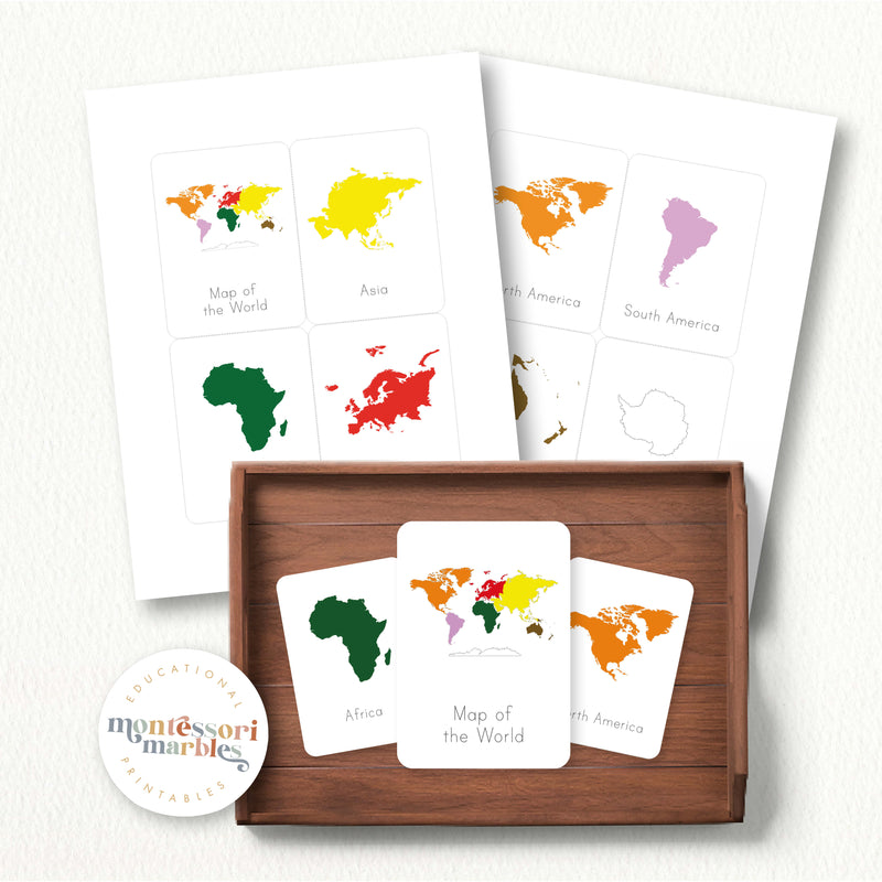 Continent Flash Cards