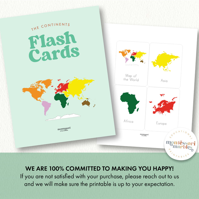 Continent Flash Cards