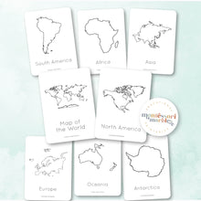 Load image into Gallery viewer, Continents Outline Cards
