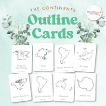 Load image into Gallery viewer, Continents Outline Cards
