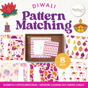Diwali-themed pattern matching activity for cultural celebration