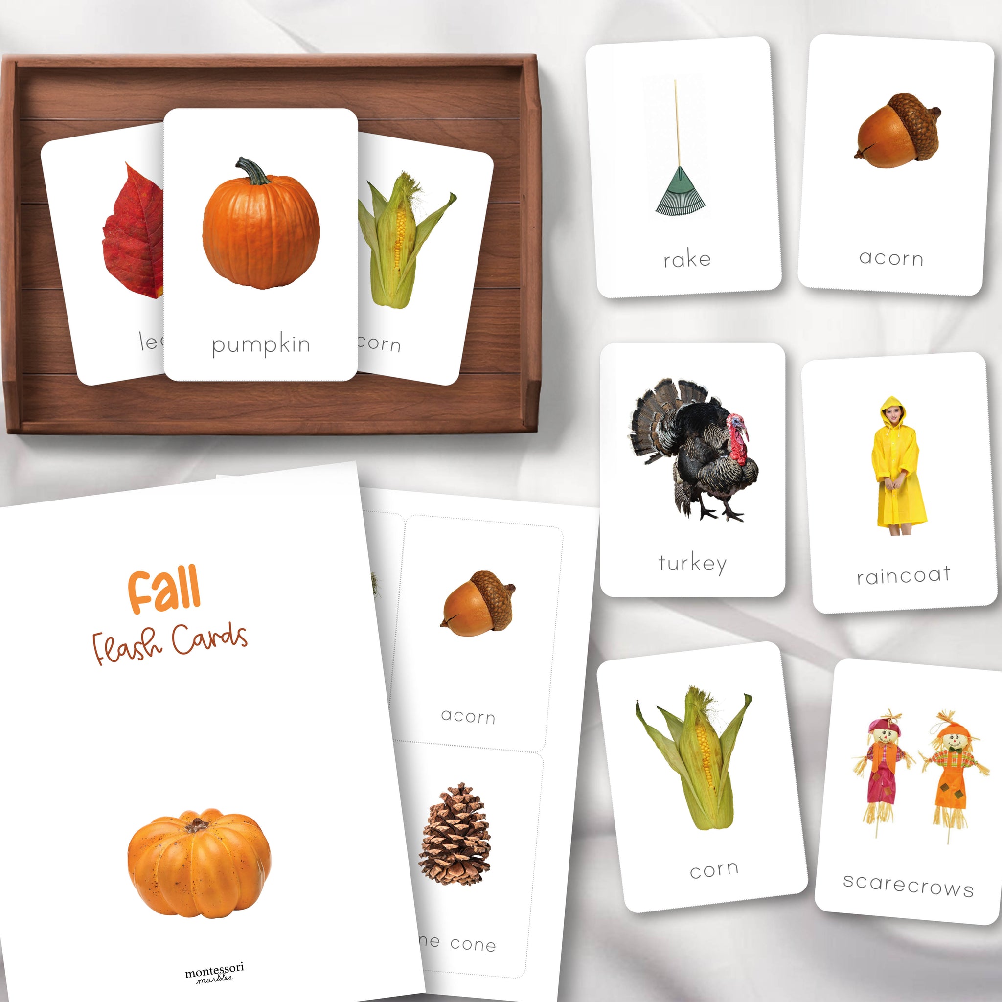 Fall Flash Cards – Montessori Marbles