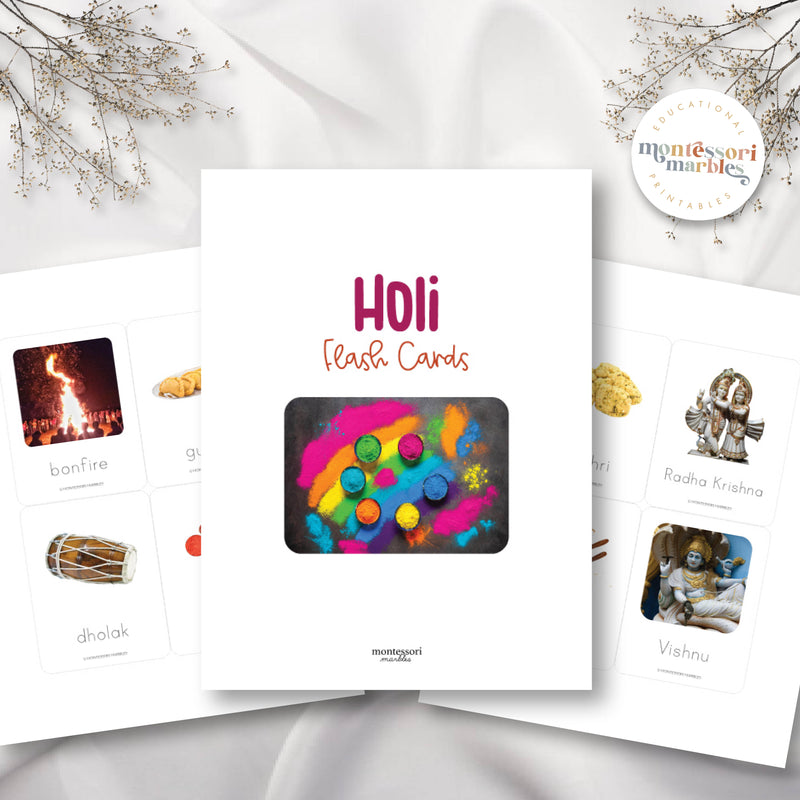 Holi Festival Flash Cards