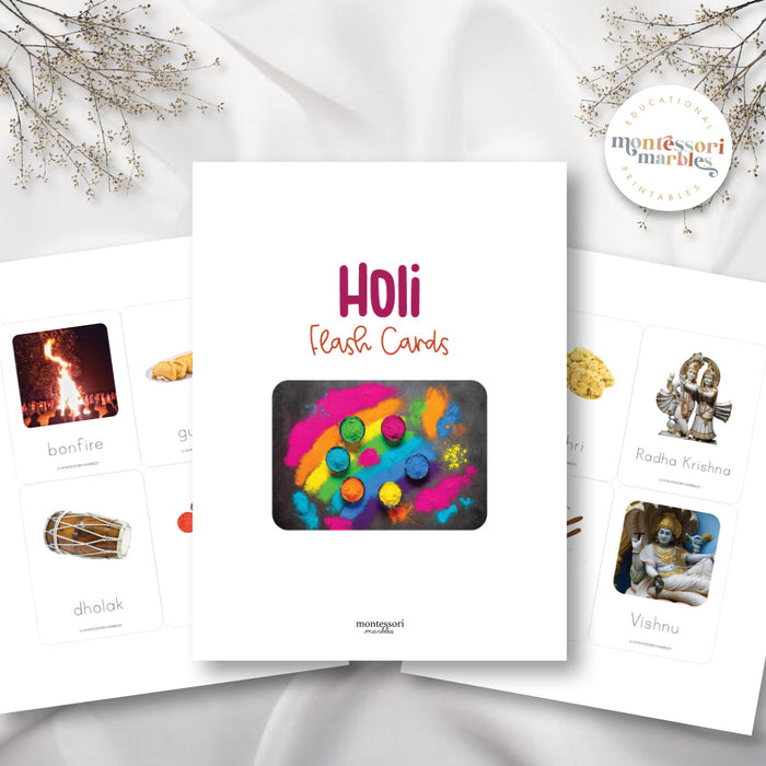 Holi Festival Flash Cards