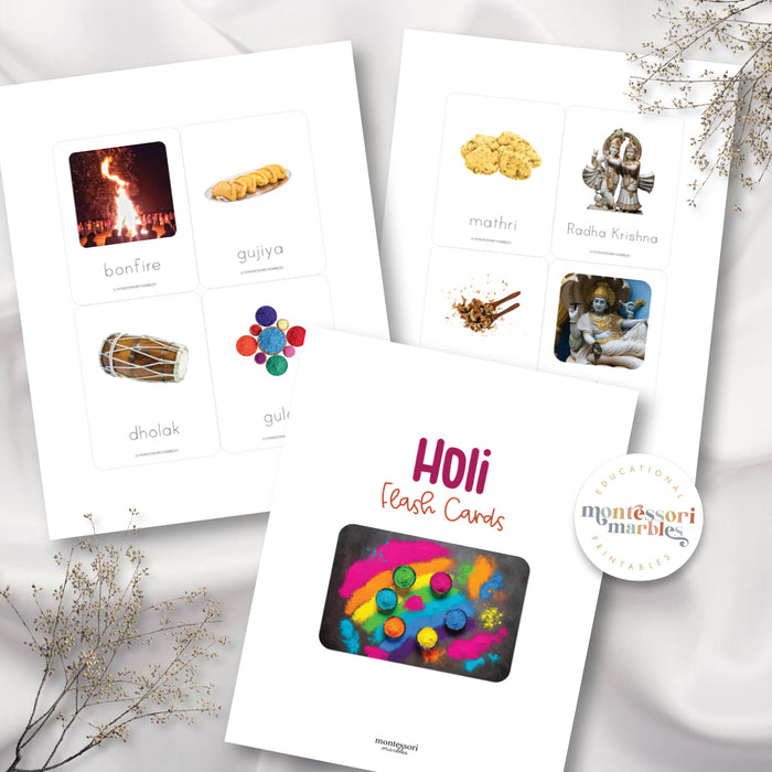 Holi Festival Flash Cards