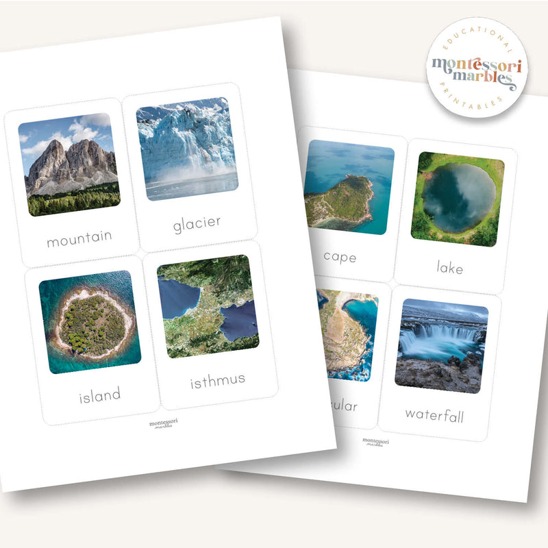 Landforms Flash Cards