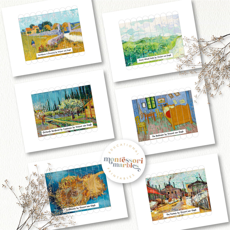 Vincent Van Gogh Craft Stick Puzzles