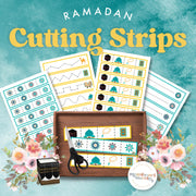 Ramadan cutting strips for scissor skills and cultural learning—holiday fine motor practice