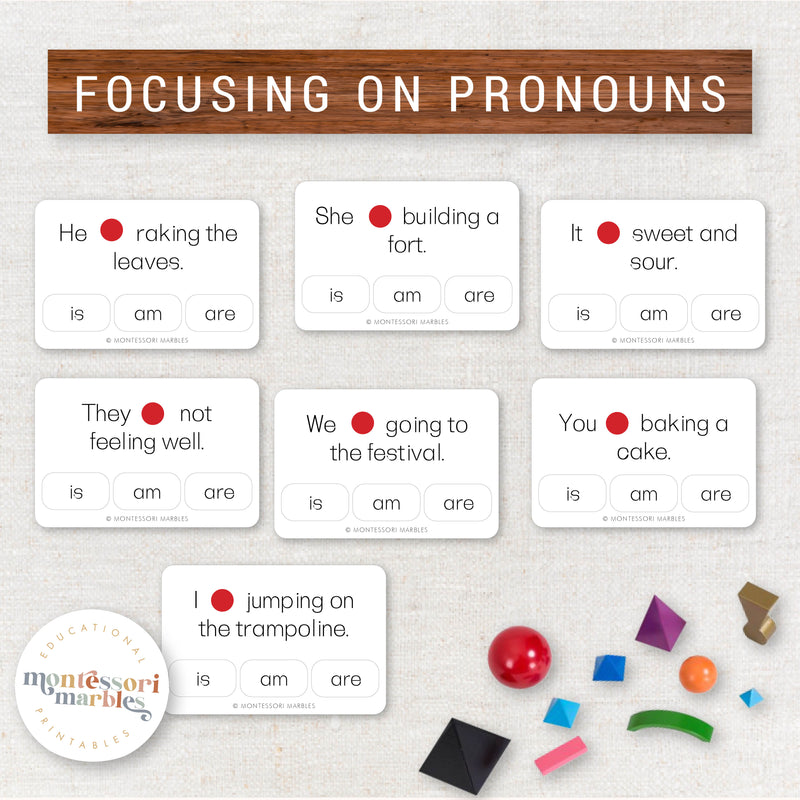 BE-Verb Clip Cards