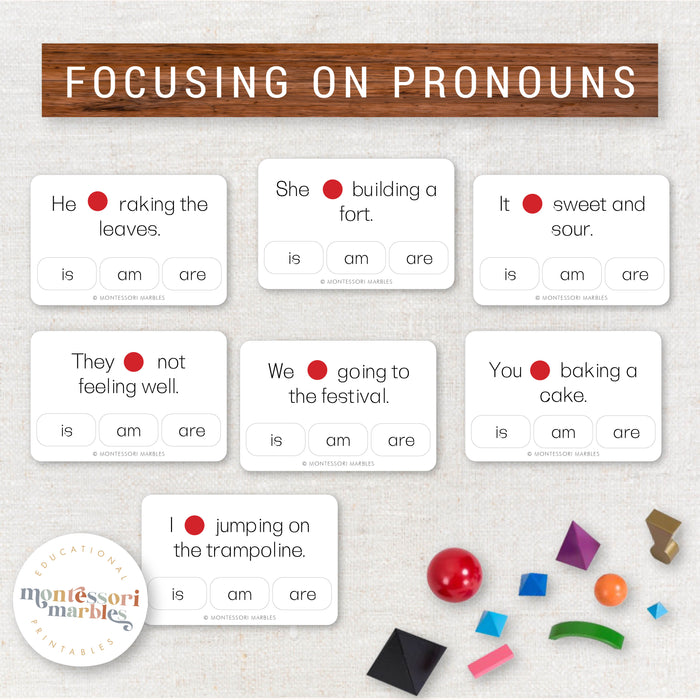 BE-Verb Clip Cards