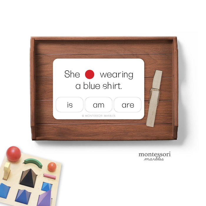 BE-Verb Clip Cards