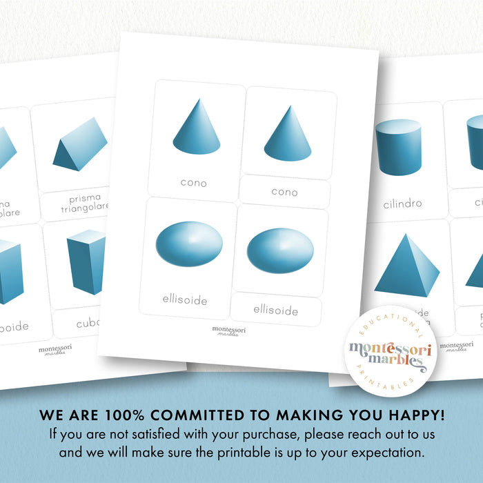 Geometria Solidi | Formes 3D Cartes de Nomenclature
