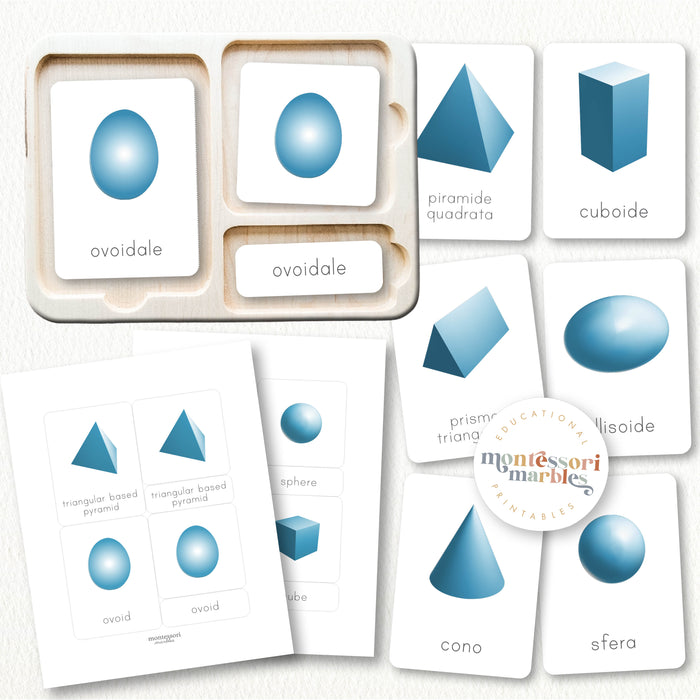 Geometria Solidi | Formes 3D Cartes de Nomenclature