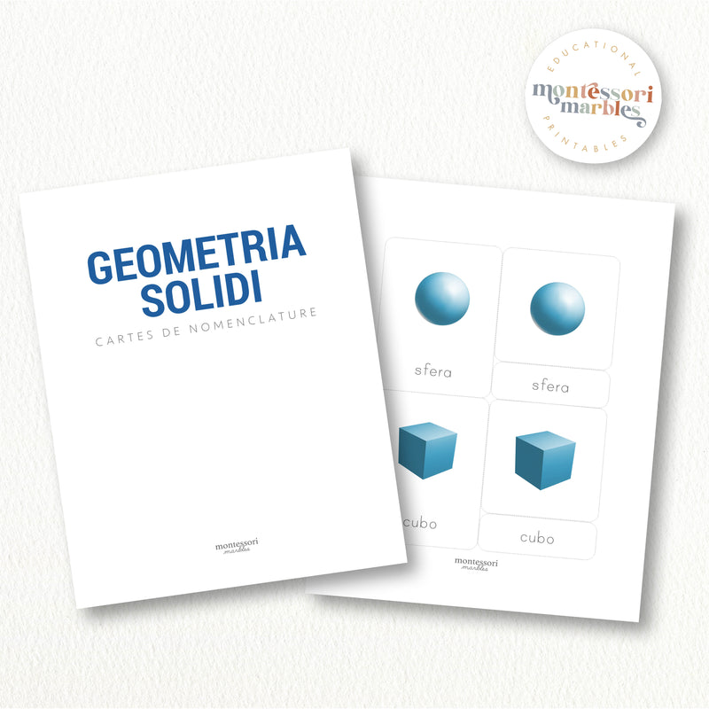 Geometria Solidi Formes 3D Cartes de Nomenclature